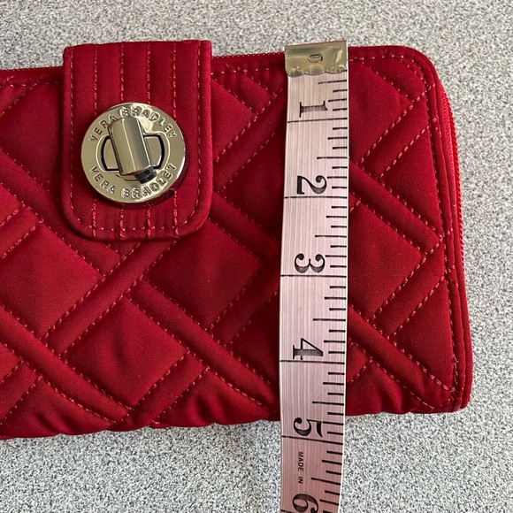 Vera Bradley Red Quilted Fabric Wallet - Picture 7 of 8